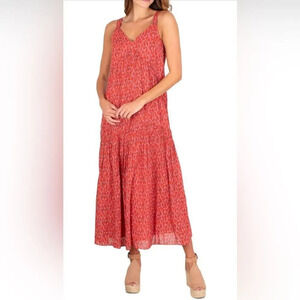 NWT Cotton Joie Maxi tiered dress Tea Rose MSRP $248 Medium REVOLVE